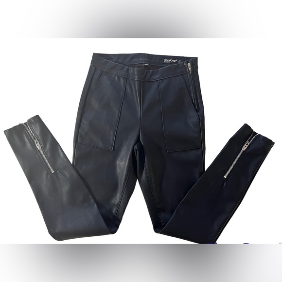 BlankNYC The Bond NWOT Vegan Faux Leather Mid-Rise Skinny Pants Size24 Ankle Zip - Picture 9 of 12